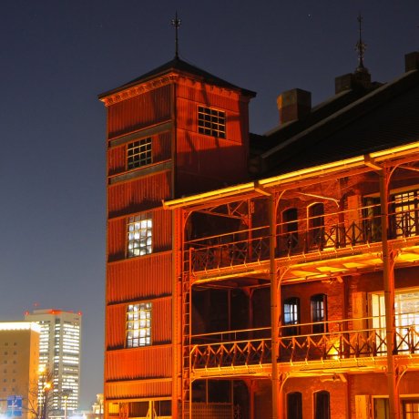 神秘の夜景、赤レンガ倉庫 神秘の夜景、赤レンガ倉庫